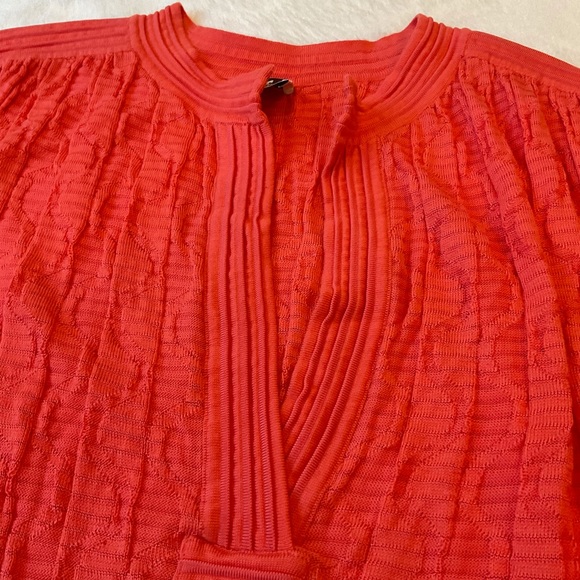 Missoni Vibrant Orange Short Sleeve Top Medium - Picture 6 of 14